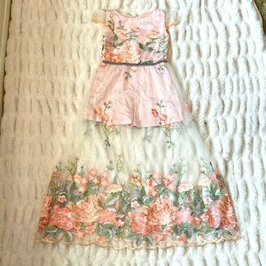 Rare Editions Floral Romper Dress